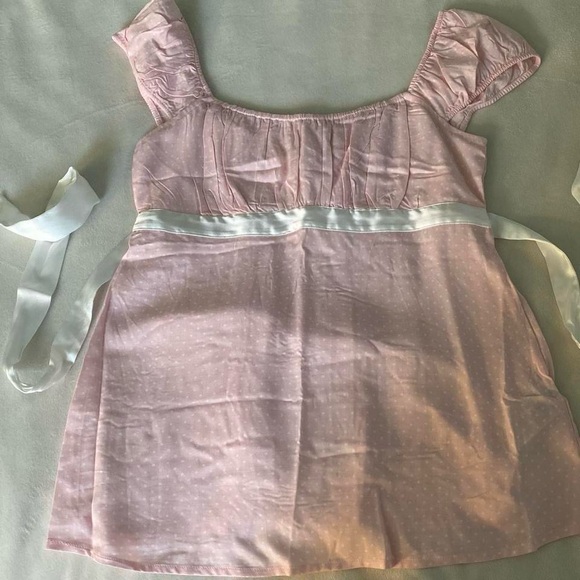 Hollister pink polka dot baby doll top - Picture 3 of 6